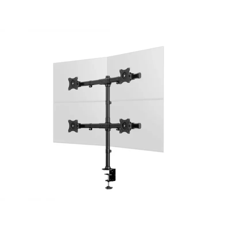 Multibrackets M Deskmount Basic Quad laikiklis, spaustuvas/varžtinis, 32 kg, 38,1 cm (15 col.), 68,6 cm (27 col.), 100 x 100 mm, juodas