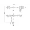 Multibrackets M Deskmount Basic Quad laikiklis, spaustuvas/varžtinis, 32 kg, 38,1 cm (15 col.), 68,6 cm (27 col.), 100 x 100 mm, juodas
