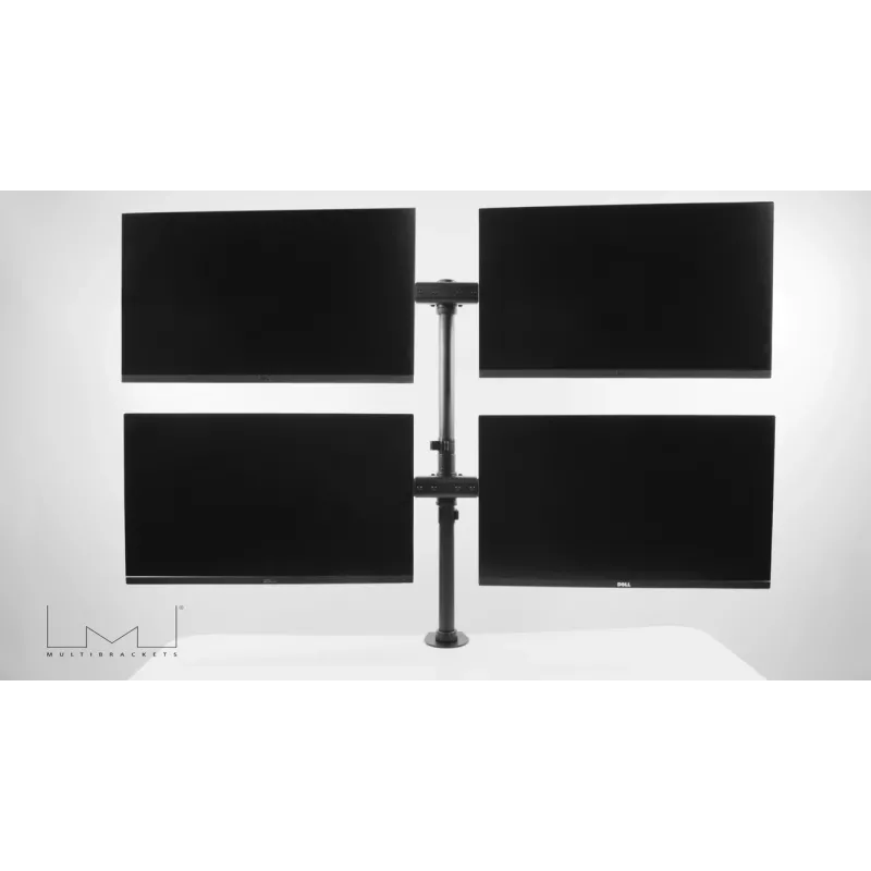 Multibrackets M Deskmount Basic Quad laikiklis, spaustuvas/varžtinis, 32 kg, 38,1 cm (15 col.), 68,6 cm (27 col.), 100 x 100 mm, juodas