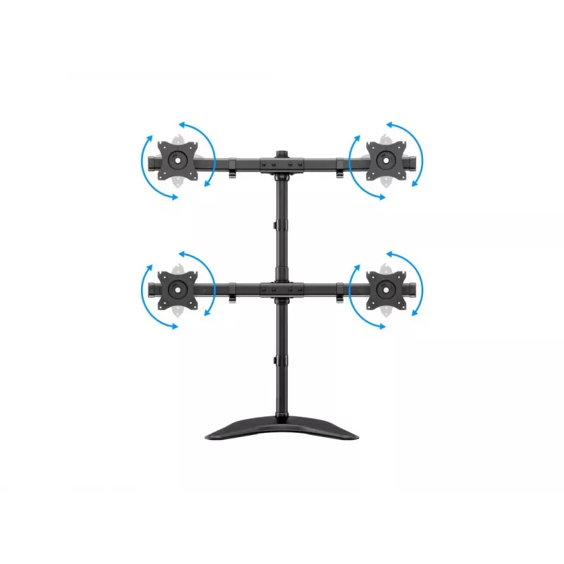 Multibrackets M Deskstand Basic Quad laisvai pastatomas keturių monitorių stovas 32 kg 15–27 colių