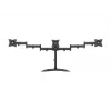 Stalinis monitorių stovas MULTIBRACKETS M Deskstand Basic Triple — 3 monitoriams, VESA 75x75–100x100, iki 24 kg, 15–27 colių, juodas