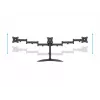 Stalinis monitorių stovas MULTIBRACKETS M Deskstand Basic Triple — 3 monitoriams, VESA 75x75–100x100, iki 24 kg, 15–27 colių, juodas