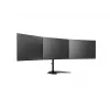 Stalinis monitorių stovas MULTIBRACKETS M Deskstand Basic Triple — 3 monitoriams, VESA 75x75–100x100, iki 24 kg, 15–27 colių, juodas