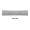 Stalinis monitorių stovas MULTIBRACKETS M Deskstand Basic Triple — 3 monitoriams, VESA 75x75–100x100, iki 24 kg, 15–27 colių, juodas