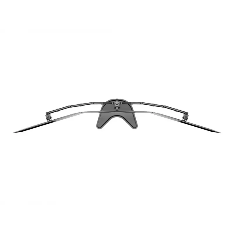 Stalinis monitorių stovas MULTIBRACKETS M Deskstand Basic Triple — 3 monitoriams, VESA 75x75–100x100, iki 24 kg, 15–27 colių, juodas