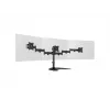 Stalinis monitorių stovas MULTIBRACKETS M Deskstand Basic Triple — 3 monitoriams, VESA 75x75–100x100, iki 24 kg, 15–27 colių, juodas