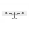 Stalinis monitorių stovas MULTIBRACKETS M Deskstand Basic Triple — 3 monitoriams, VESA 75x75–100x100, iki 24 kg, 15–27 colių, juodas