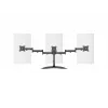 Stalinis monitorių stovas MULTIBRACKETS M Deskstand Basic Triple — 3 monitoriams, VESA 75x75–100x100, iki 24 kg, 15–27 colių, juodas