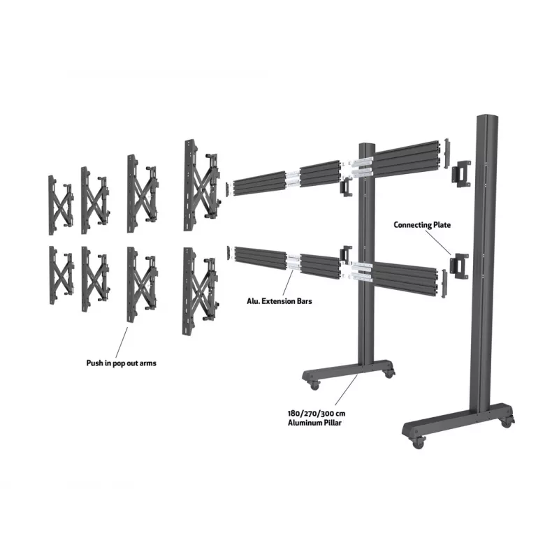 Multibrackets M Pro Series Rail Extension aliumininis 180 mm