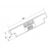 Multibrackets M Pro Series bėgio galo dangtelis, juodas plastikas, 120 mm
