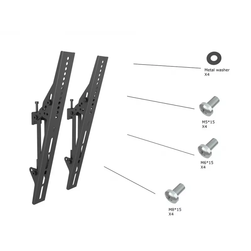 Plokščiojo ekrano tvirtinimo rankena MULTIBRACKETS M Pro Series Tilt Arms 400mm, juoda, aliuminis/plienas, 2 vnt.
