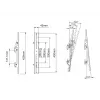 Plokščiojo ekrano tvirtinimo rankena MULTIBRACKETS M Pro Series Tilt Arms 400mm, juoda, aliuminis/plienas, 2 vnt.