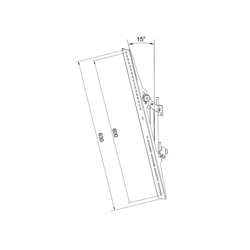 Pakraipos laikiklio rankena MULTIBRACKETS M Pro Series Tilt Arms 600 mm, plieninė, juoda, 2 vnt.