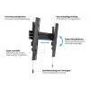 Multibrackets M VESA Wallmount Super Slim Tilt 400 MAX, 81,3 cm (32 coliai), 139,7 cm (55 coliai), 100 x 100 mm, 400 x 400 mm, plastikas, plienas, juoda