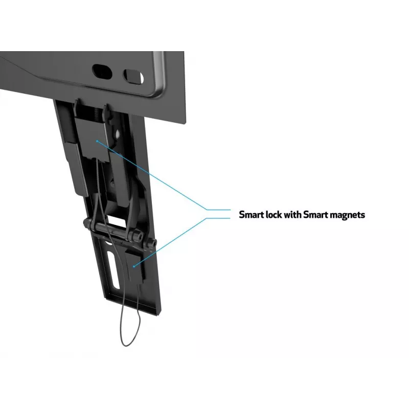 Multibrackets M VESA Wallmount Super Slim Tilt 400 MAX, 81,3 cm (32 coliai), 139,7 cm (55 coliai), 100 x 100 mm, 400 x 400 mm, plastikas, plienas, juoda