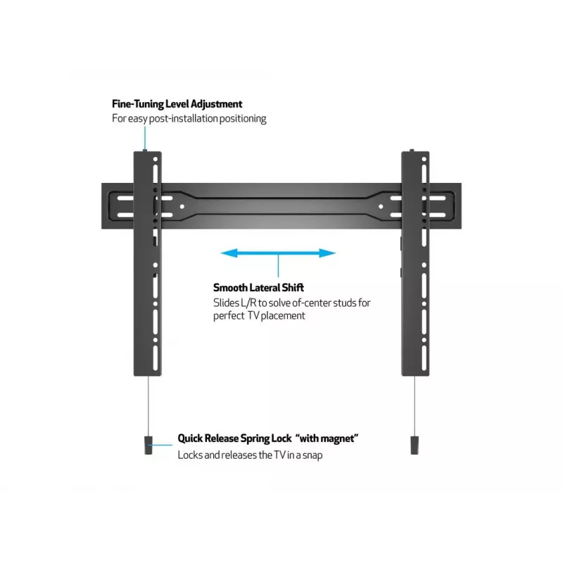 Multibrackets M VESA sieninis laikiklis Super Slim Fixed 600 MAX, 35 kg, 32-100 col.