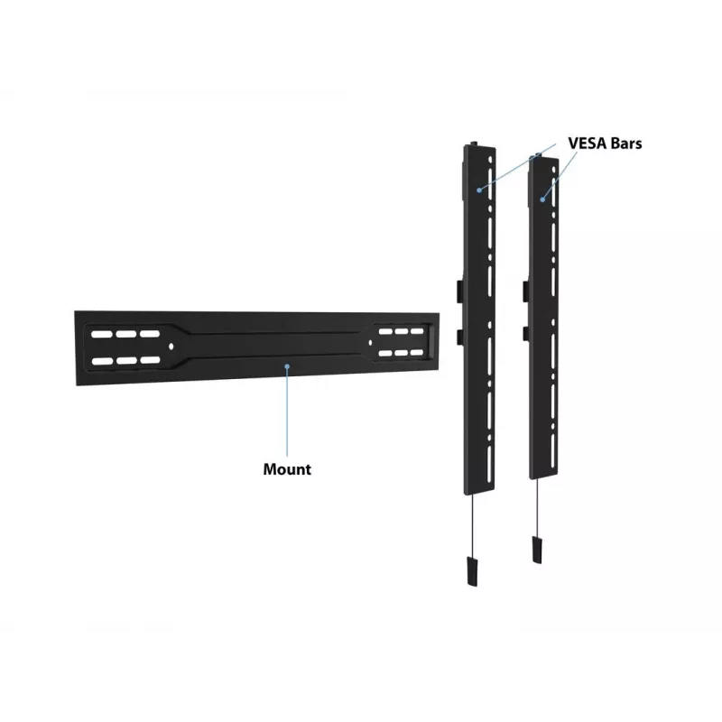 Multibrackets M VESA sieninis laikiklis Super Slim Fixed 600 MAX, 35 kg, 32-100 col.