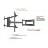 Multibrackets M Universal Long Reach Arm 1010mm HD Single 40kg 42-75 coliai