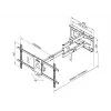 Multibrackets M Universal Long Reach Arm 1010mm HD Single 40kg 42-75 coliai