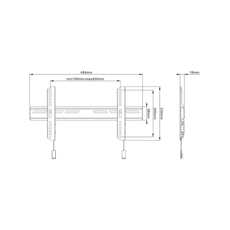 Multibrackets M OLED Super Slim fiksuotas TV laikiklis prie sienos 50kg 32-65 col.