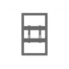 Multibrackets M Pro Series korpusas 32 colių sieninis mažas juodas plieninis gulsčias/vertikalus