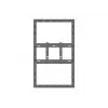 Multibrackets M Pro Series korpusas 43 col. mažas juodas plieninis gulsčias/vertikalus