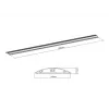 Multibrackets M kabelių kanalas grindims juodas - 139 mm plotis - 1600 mm ilgis
