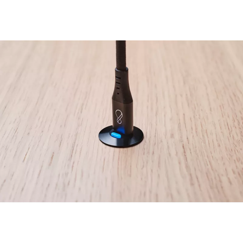 Ochno O-SWO-100-S-1 USB-C lizdas su LED mygtuku, USB 3.2 Gen 2, 10000 Mbit/s, montuojamas į stalą