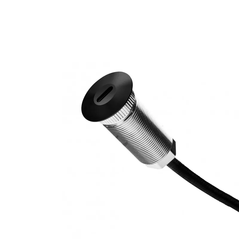 USB-C kištukinis lizdas Ochno O-CO-200-BL-1 2m kabelis, montuojamas varžtais, juodas