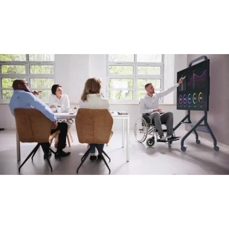 Mobilus stovas ekranui Peerless SR898-EUK, iki 2,79 m (110 inch), juodas