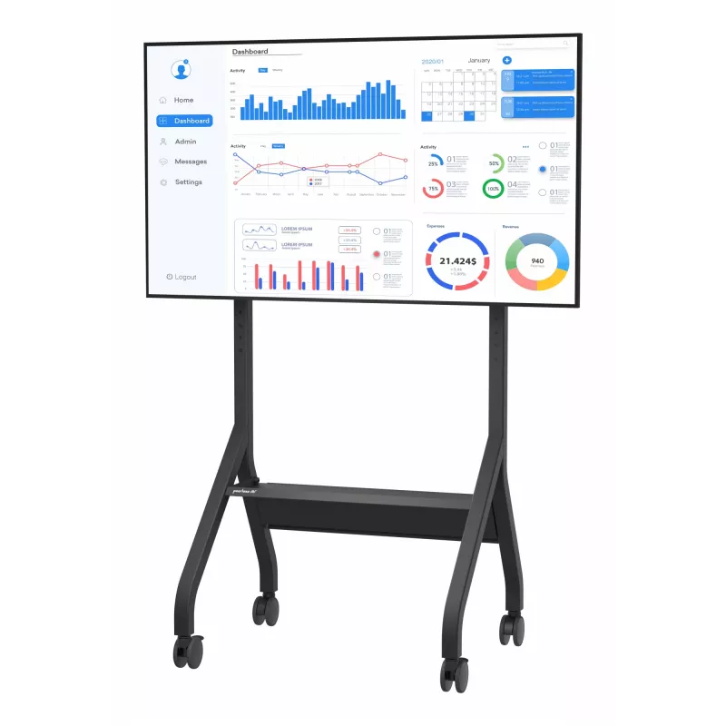 Mobilus stovas televizoriui Peerless SR860-EUK, iki 190,5 cm (75 col.), juodas