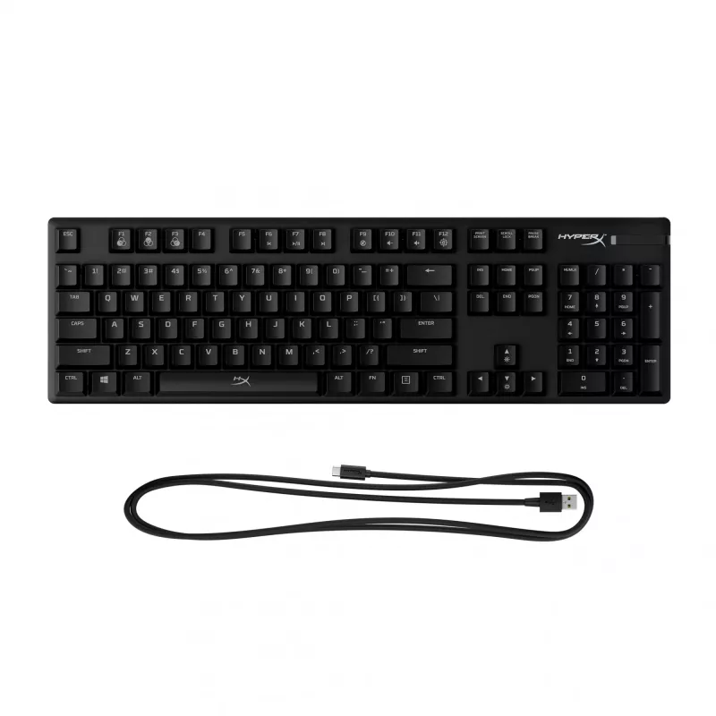 HyperX Alloy Origins klaviatūra, žaidimų, USB, QWERTY, JAV anglų, juoda