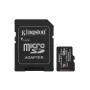 „Kingston“ „Industrial“ 128 GB „microSDXC“ „pSLC“ UHS-I atminties kortelė, 100 MB/s skaitymas, 80 MB/s rašymas, V30/U3, A1, C10, juoda + SD adapteris