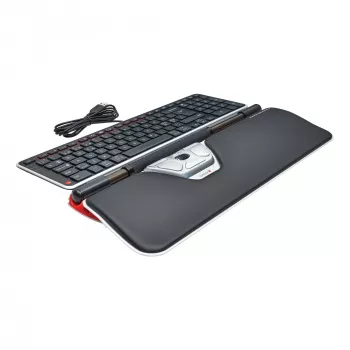 Contour Design RollerMouse Red Plus + Balance Wired, pilno dydžio (100%), laidinis, USB, QWERTY, juoda, pelė įtraukta