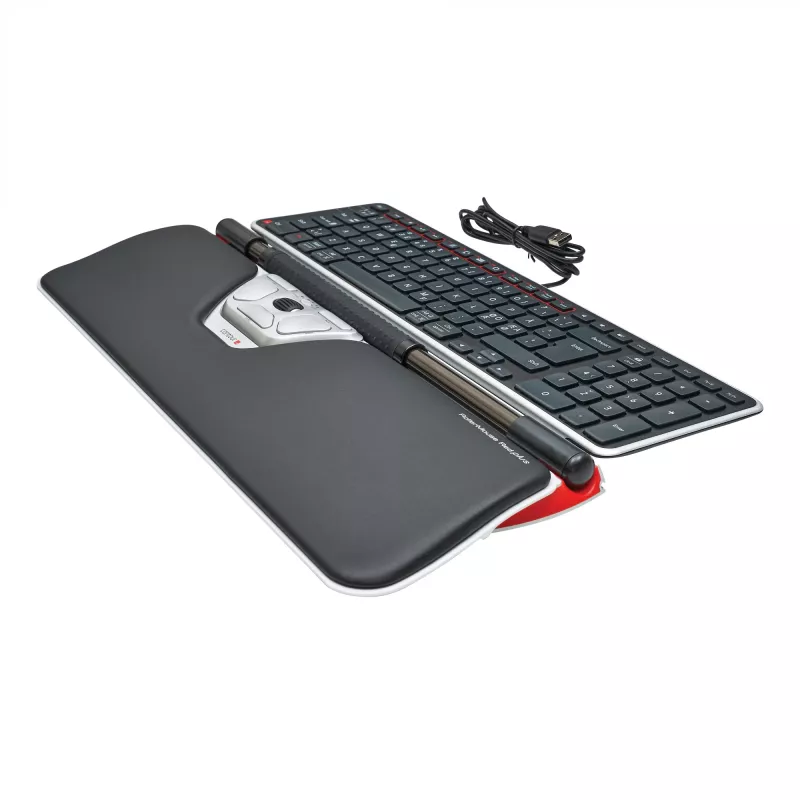 Contour Design RollerMouse Red Plus + Balance Wired, pilno dydžio (100%), laidinis, USB, QWERTY, juoda, pelė įtraukta