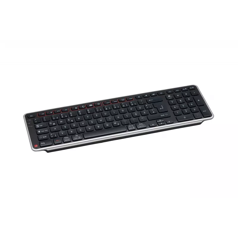 Contour Design Balance Keyboard DE, belaidė, pilno dydžio (100%), RF Wireless + USB, žirkliniai jungikliai, QWERTZ, juoda