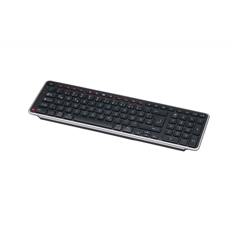 Contour Design Balance Keyboard DE, belaidė, pilno dydžio (100%), RF Wireless + USB, žirkliniai jungikliai, QWERTZ, juoda