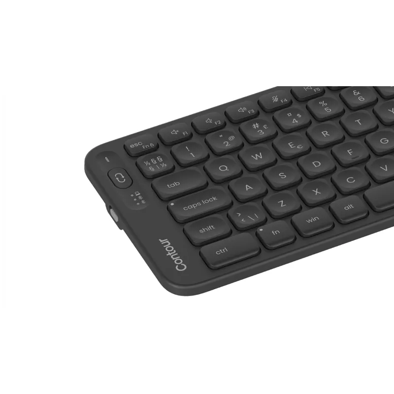 Belaidė klaviatūra Contour Balance Mid-Size Wireless, Pan Nordic išdėstymas, RF Wireless + Bluetooth, 106 klavišai, žirklinis mechanizmas, juoda
