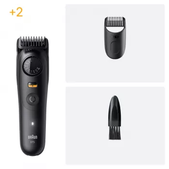 BRAUN BeardTrimmer 5 BT5500 barzdaskutė, akumuliatorinė, 20 mm, šlapiam ir sausam kirpimui, juoda