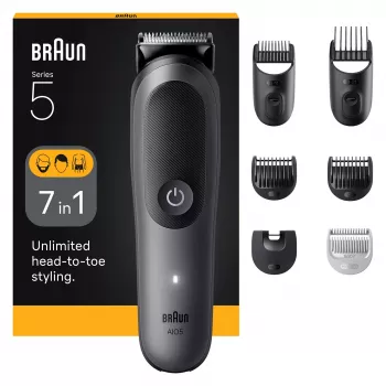 Braun AIO5520 plaukų kirpimo mašinėlė / barzdaskutė, juoda, pilka, 14 Li-Ion