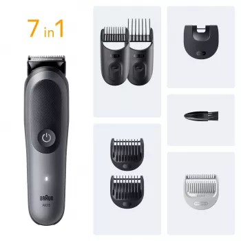 Braun AIO5520 plaukų kirpimo mašinėlė / barzdaskutė, juoda, pilka, 14 Li-Ion