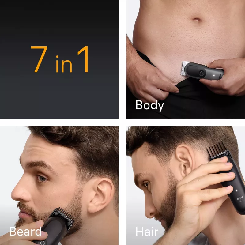 Braun AIO5520 plaukų kirpimo mašinėlė / barzdaskutė, juoda, pilka, 14 Li-Ion