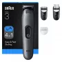 Braun AIO3500 kirpimo mašinėlė barzdai ir plaukams, juoda, pilka, 14 ilgio nustatymų, NiMH