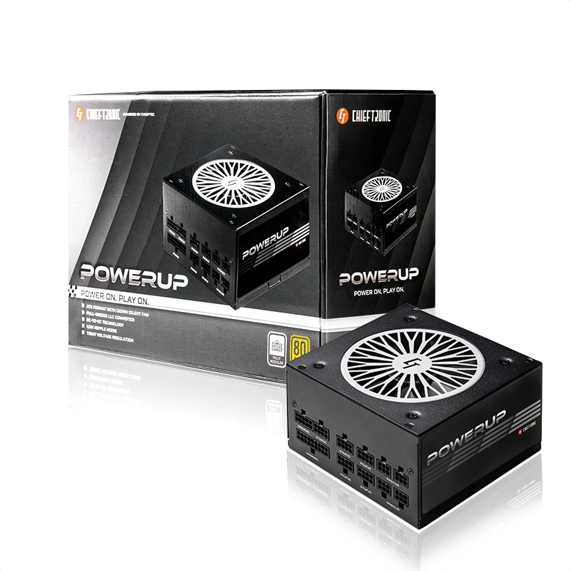 Maitinimo blokas Chieftec PowerUp GPX-850FC 850 W 20+4 pin ATX ATX juodas