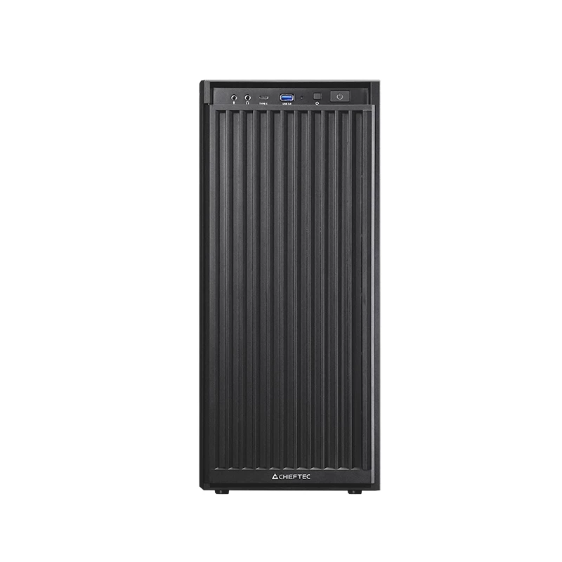 Korpusas CHIEFTEC BW-01B-OP Midi Tower ATX/ITX, palaiko 6×3,5 col. + 4×2,5 col., 2×5,25 col., galinis 1×120 mm, SGCC, juodas, 200×510×465 mm