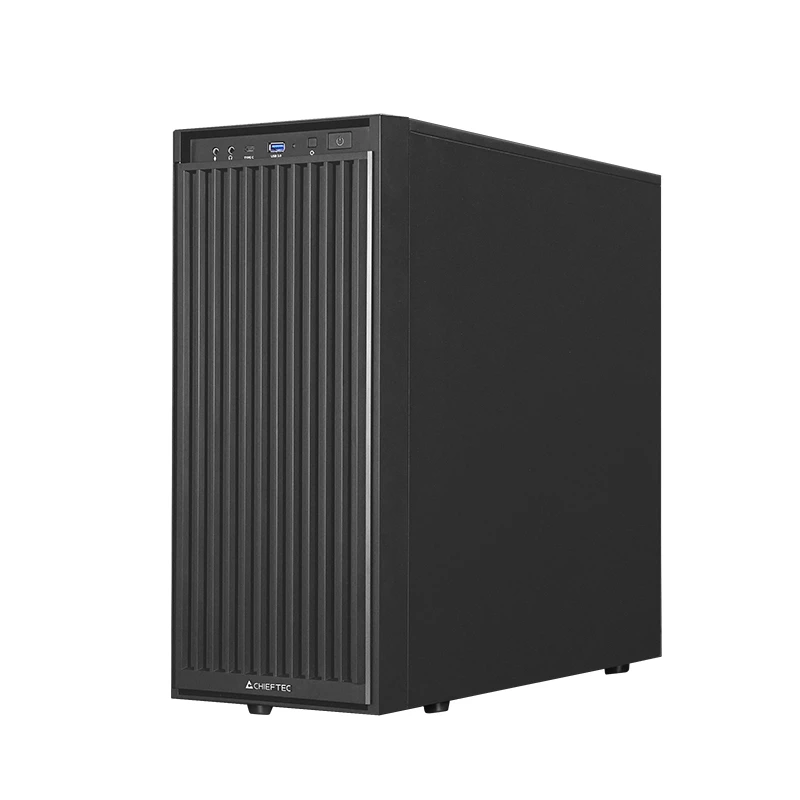 Korpusas CHIEFTEC BW-01B-OP Midi Tower ATX/ITX, palaiko 6×3,5 col. + 4×2,5 col., 2×5,25 col., galinis 1×120 mm, SGCC, juodas, 200×510×465 mm
