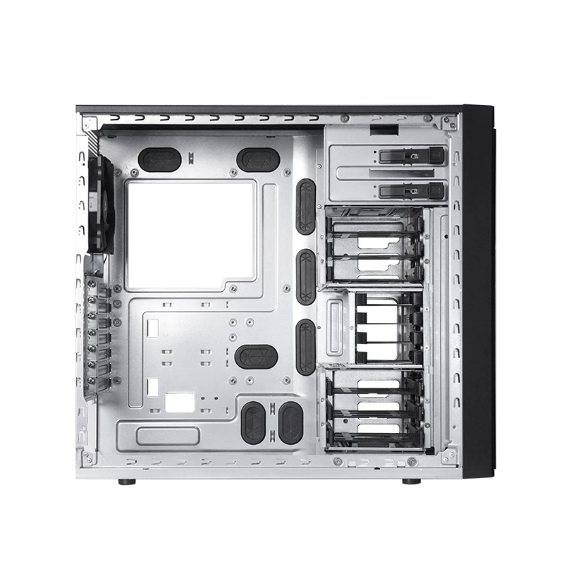 Korpusas CHIEFTEC BW-01B-OP Midi Tower ATX/ITX, palaiko 6×3,5 col. + 4×2,5 col., 2×5,25 col., galinis 1×120 mm, SGCC, juodas, 200×510×465 mm