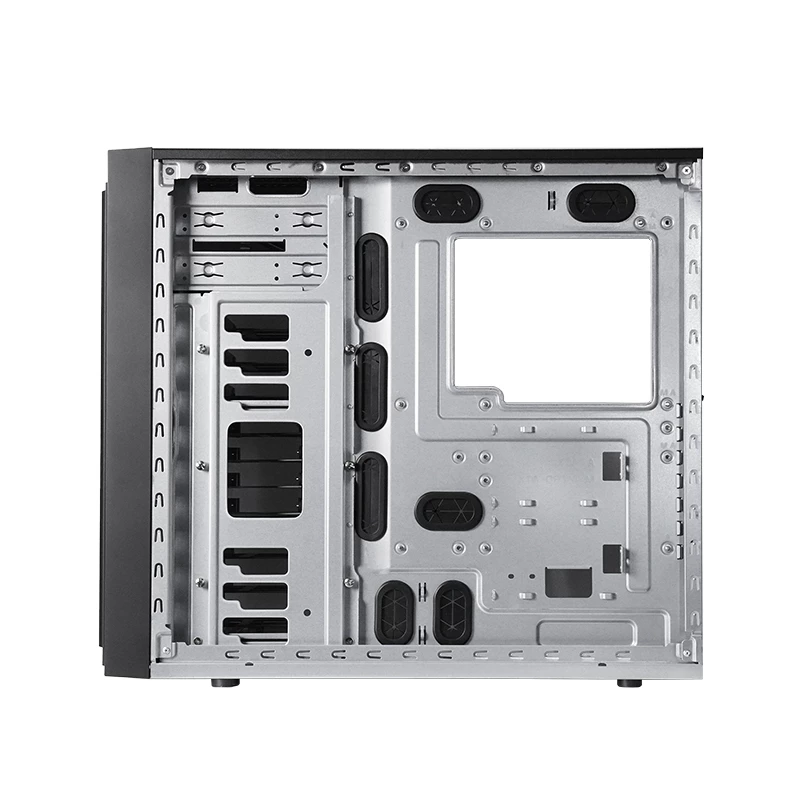 Korpusas CHIEFTEC BW-01B-OP Midi Tower ATX/ITX, palaiko 6×3,5 col. + 4×2,5 col., 2×5,25 col., galinis 1×120 mm, SGCC, juodas, 200×510×465 mm