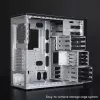Korpusas CHIEFTEC BW-01B-OP Midi Tower ATX/ITX, palaiko 6×3,5 col. + 4×2,5 col., 2×5,25 col., galinis 1×120 mm, SGCC, juodas, 200×510×465 mm