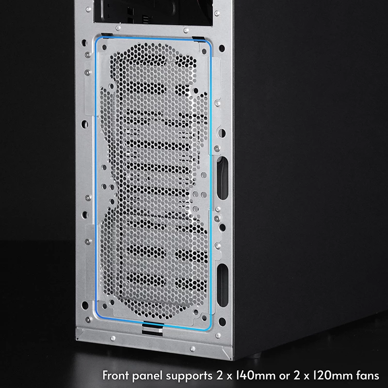 Korpusas CHIEFTEC BW-01B-OP Midi Tower ATX/ITX, palaiko 6×3,5 col. + 4×2,5 col., 2×5,25 col., galinis 1×120 mm, SGCC, juodas, 200×510×465 mm